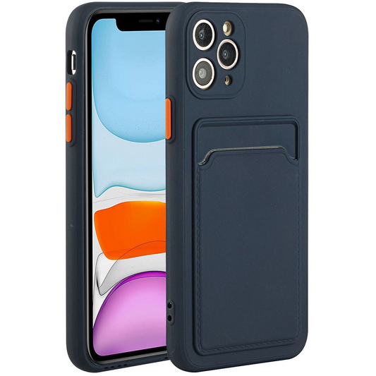 Xiaomi 13 Lite / Civi 2, Szilikon tok, kártyatartóval, Wooze Card Slot, sötétkék (135345)-0