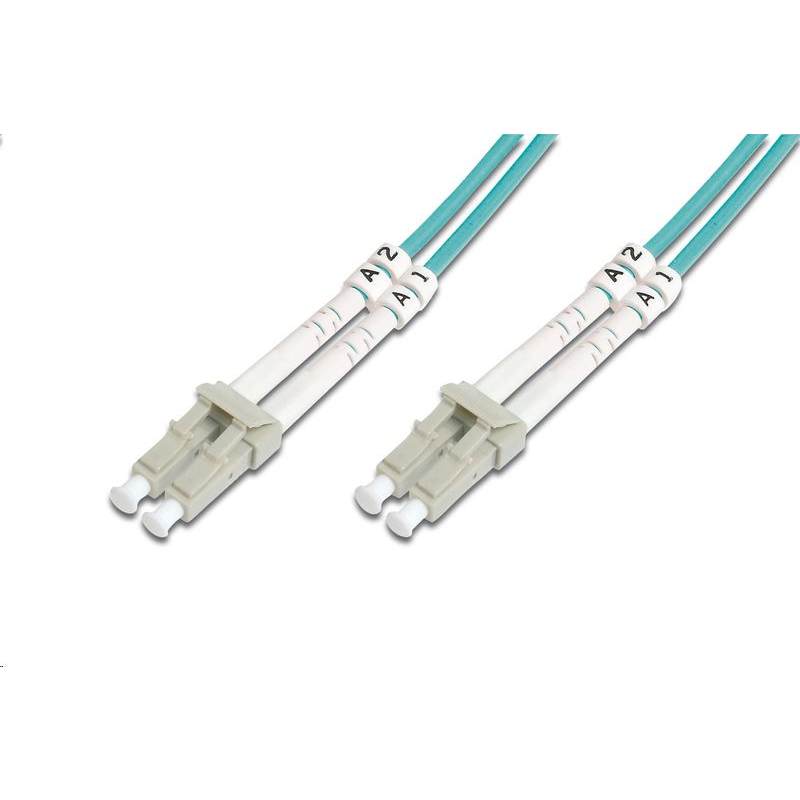 Digitus DK-2533-01/3 Fiber Optic Multimode patch kábel LC / LC OM3 1m türkiz (DK-2533-01/3)-0