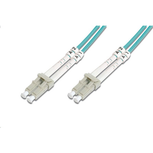 Digitus DK-2533-01/3 Fiber Optic Multimode patch kábel LC / LC OM3 1m türkiz (DK-2533-01/3)-0