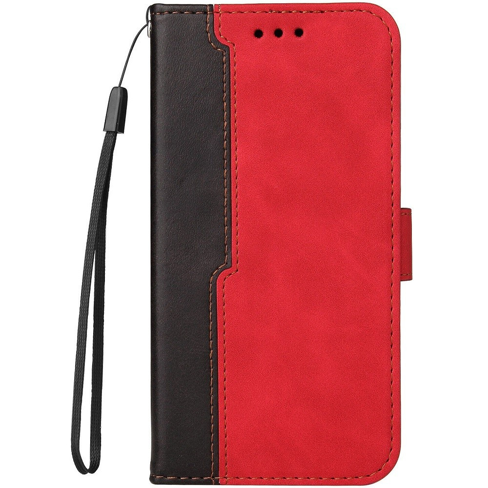 Apple iPhone 16 Plus, Oldalra nyíló tok, stand, kártyatartóval, kézpánttal, Wooze Colour Wallet, piros (TS6658)-0