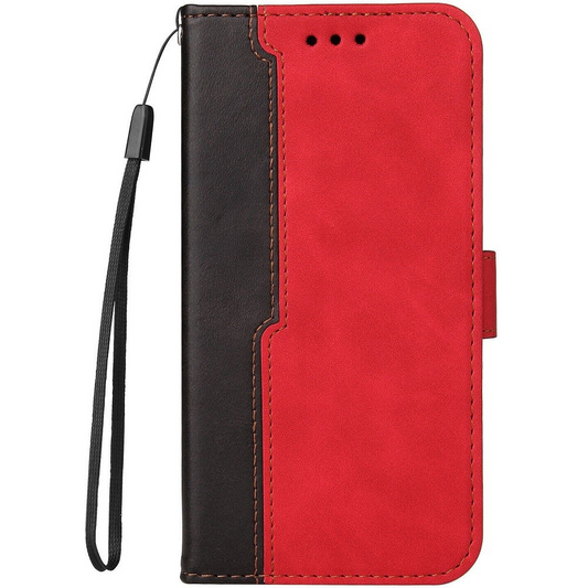 Apple iPhone 16 Plus, Oldalra nyíló tok, stand, kártyatartóval, kézpánttal, Wooze Colour Wallet, piros (TS6658)-0