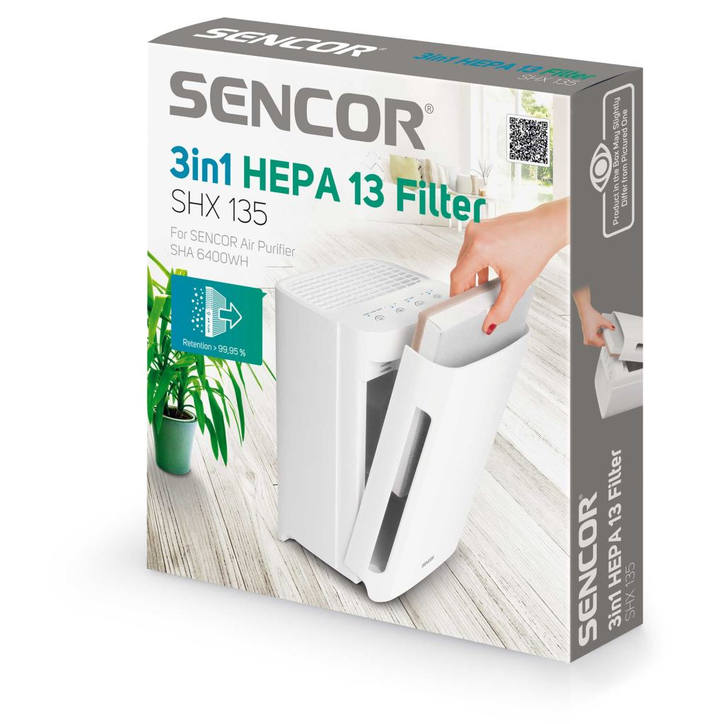 Sencor SHX 135 3az1-ben HEPA 13 szűrő SHA 6400WH légtisztítóhoz (SHX 135)-0