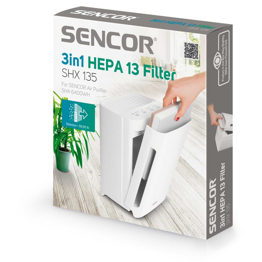 Sencor SHX 135 3az1-ben HEPA 13 szűrő SHA 6400WH légtisztítóhoz (SHX 135)-0