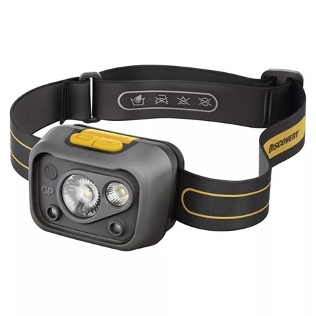 GP Discovery (GPDISHLCW54BL119) LED Fejlámpa Elemekről üzemeltetett 375 lm 26 óra (GPDISHLCW54BL119) (GPDISHLCW54BL119)-0