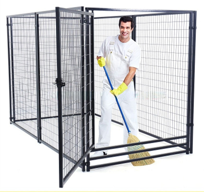High Quality Large Galvanized Outdoor Dog Kennel/Metal Dog Run Cage-3