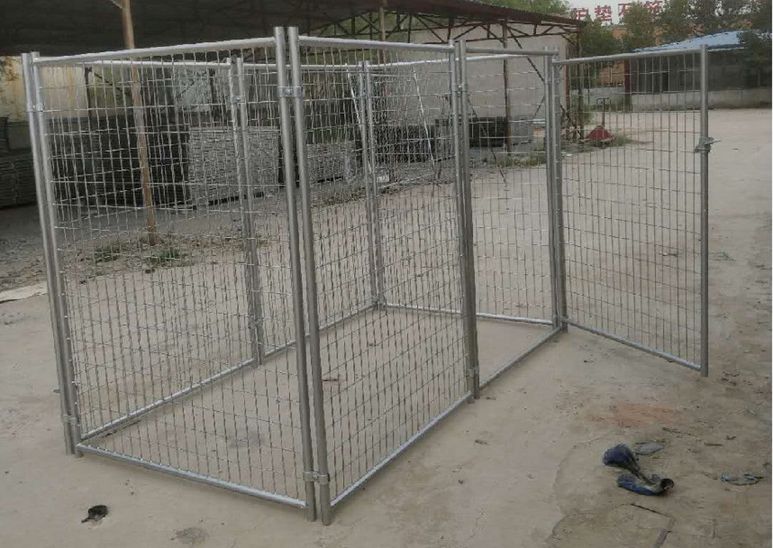 High Quality Large Galvanized Outdoor Dog Kennel/Metal Dog Run Cage-4