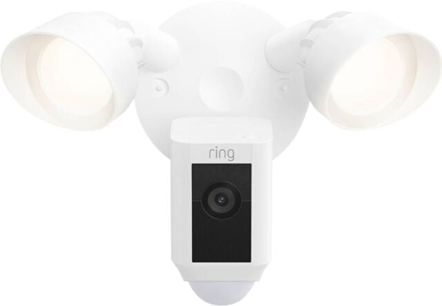 Ring Floodlight Cam Wired Plus 1080p Outdoor WiFi Camera with Night Vi-0